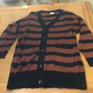LuLaRoe Lucille Sweater size Small Orange and Black New without tag